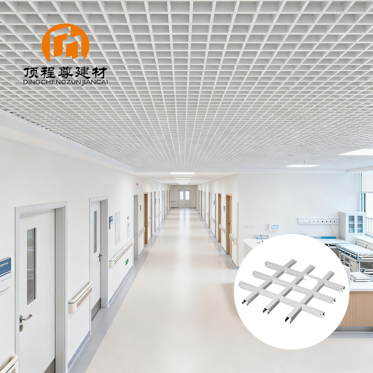 Durable Aluminum  Grille Ceiling Panels for Commercial & Office Spaces