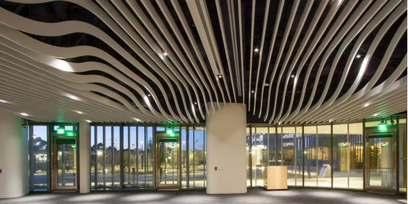 commercial space ceiling design guide how aluminum ceilings balance fire resistance and aesthetic ap-3