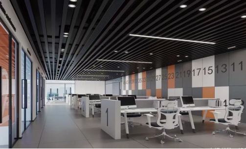 modern office aluminum ceilings redefining spatial aesthetics boosting employee productivity solving-1