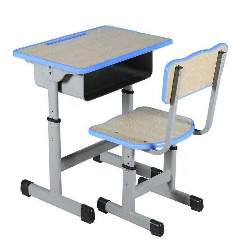 What makes school desks and chairs suitable for students' long study hours?