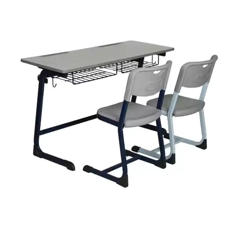 Bureau double et chaise pour étudiant