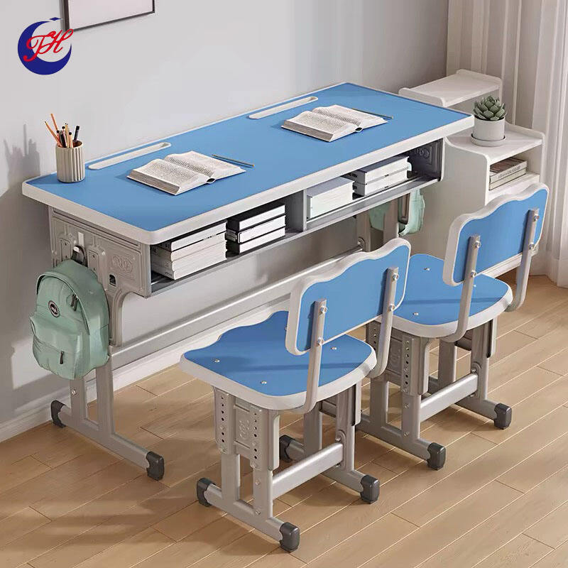 Bureau double et chaise pour étudiant