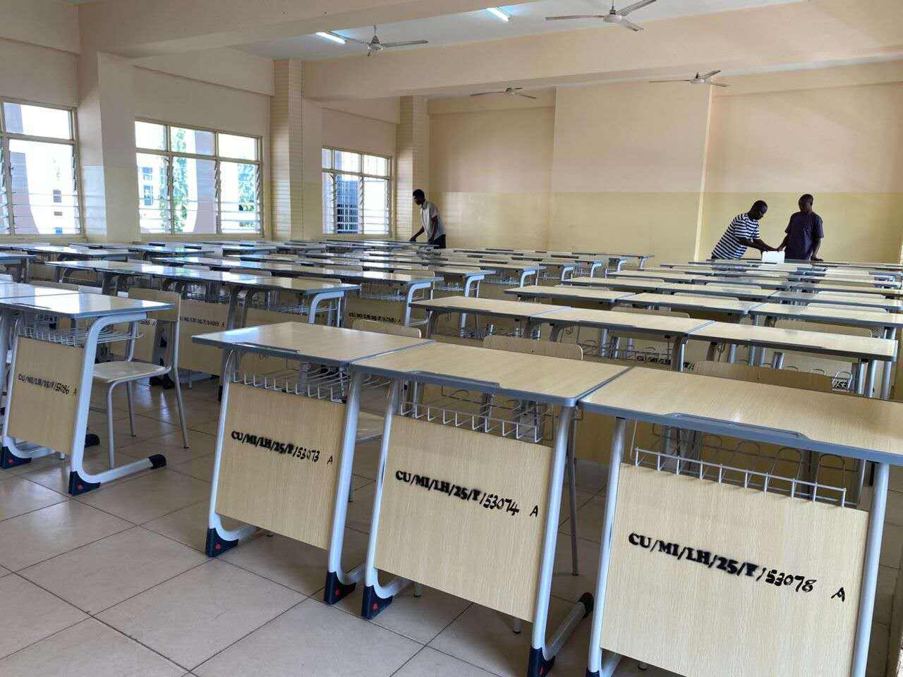 New desks and chairs purchased by Ghanaian customers from our company