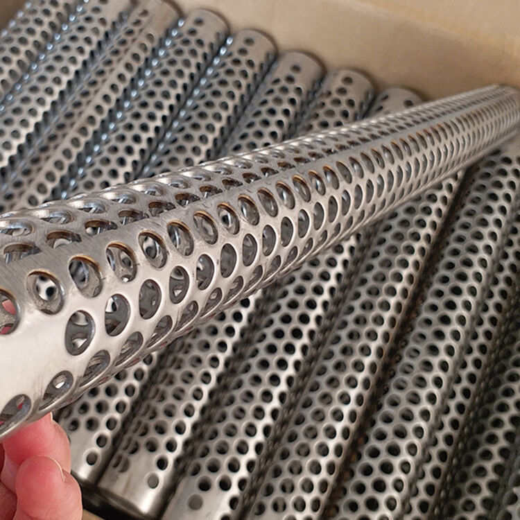 thumbnail interactive-video image 1 of MIJ Exhaust 1.5" 38mm Half Meter Perforated Exhaust Repair Pipe - Stainless Steel 0.5m 1 of 6