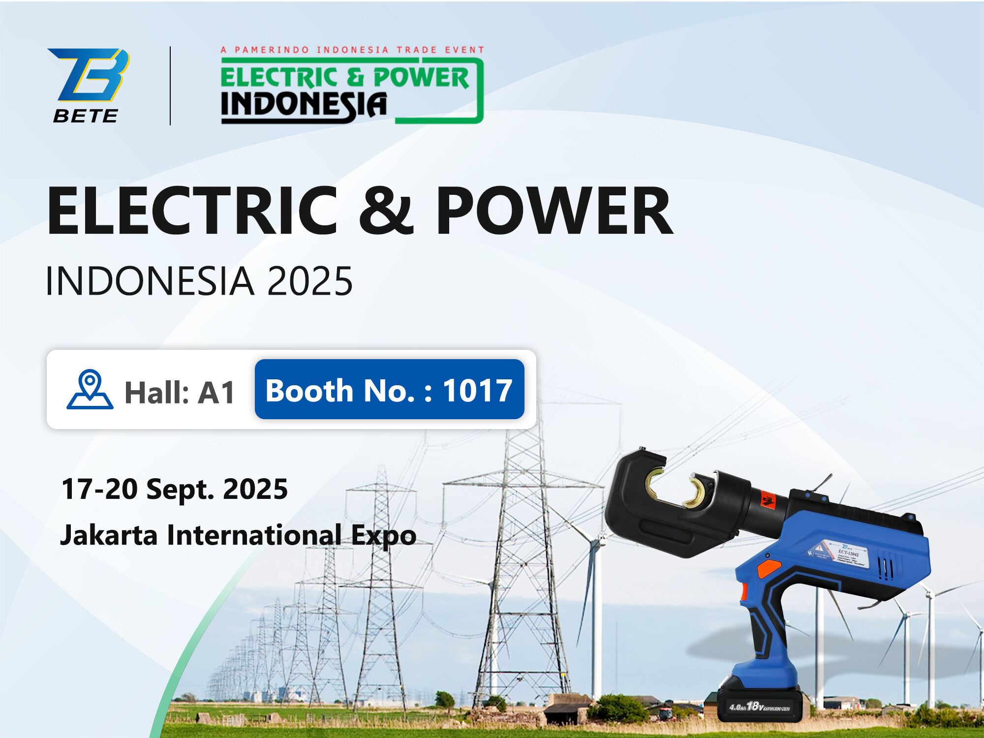 Bete – Electric & Power Indonesia 2025 Exhibition Invitation