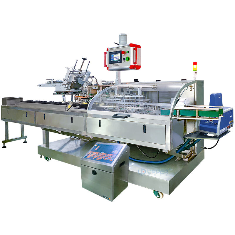 Carton box packing machine Automatic feeding and cartoning machine for meat floss rolls with tray