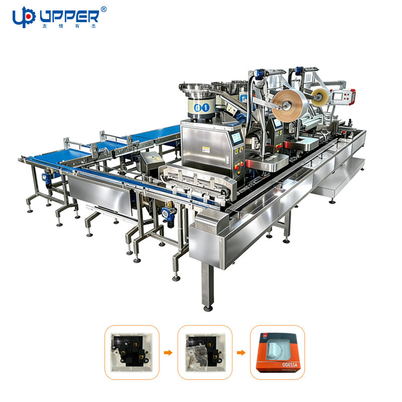 Dây chuyền cấp liệu tự động bu-lông và đai ốc, xếp chồng, đóng hộp và đóng gói