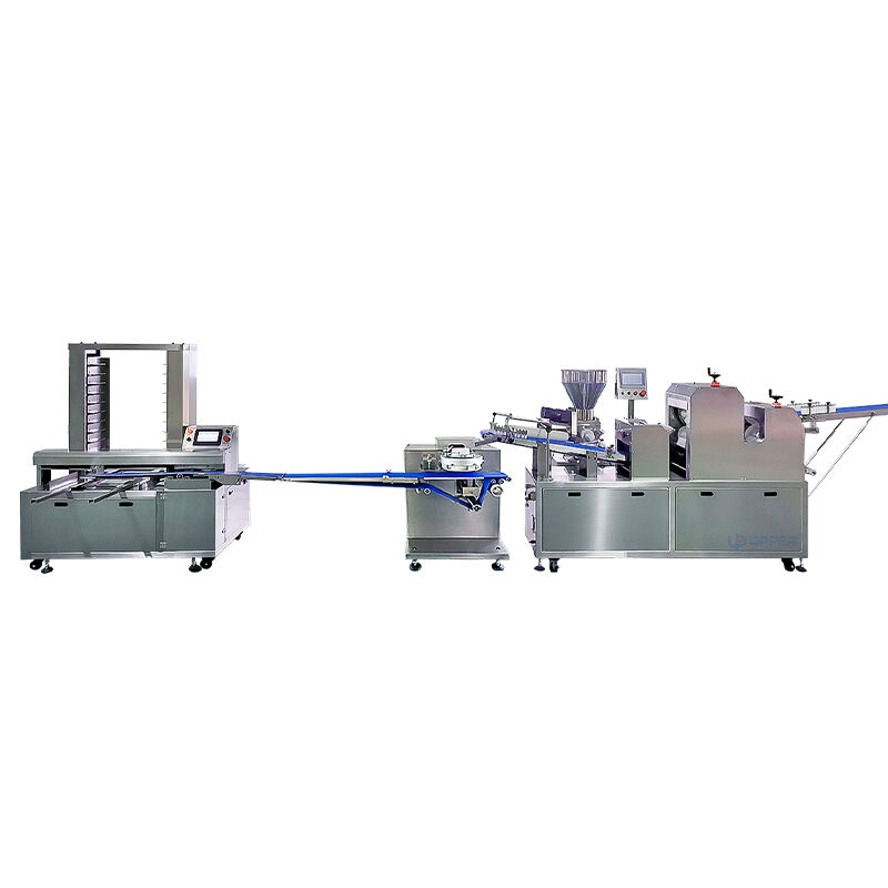 Round bread pie production line with Rounder cut machine 