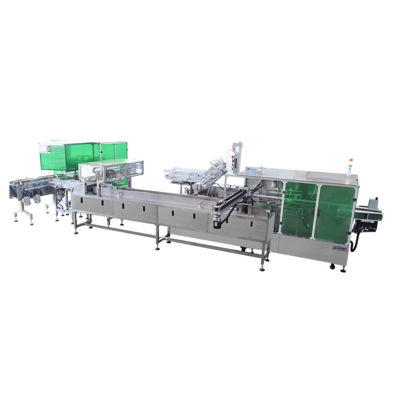 Cleaning block automatic material sorting and cartoning machine with collection machine structure for daily necessities