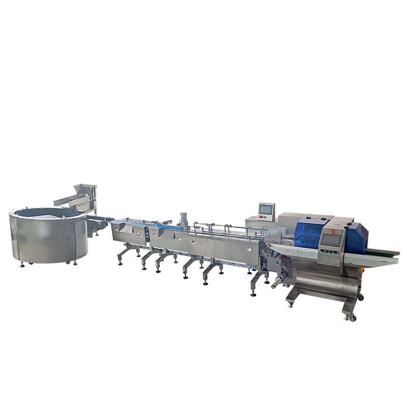 Earthworm gummies Centrifugal turntable packaging line Gum candy cotton sweet round bars packing machine