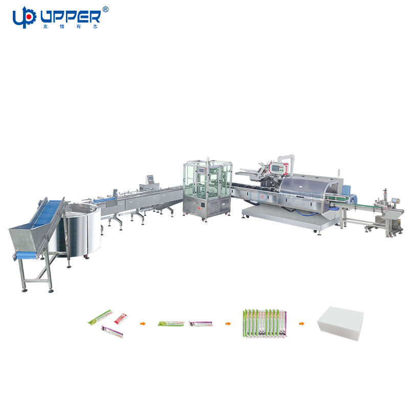 Chocolate fruit stick centrifugal turntable Packaging line automatic collection sorting Cartoning Machine