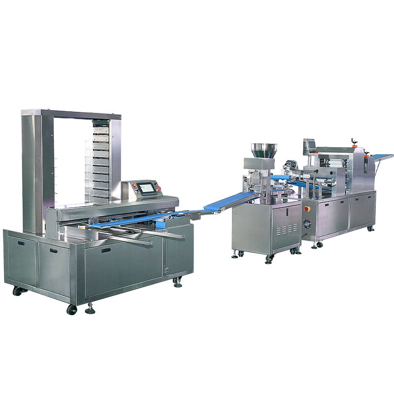 Automatic Forming cutting Arranging Tray Production Line for Cream bread