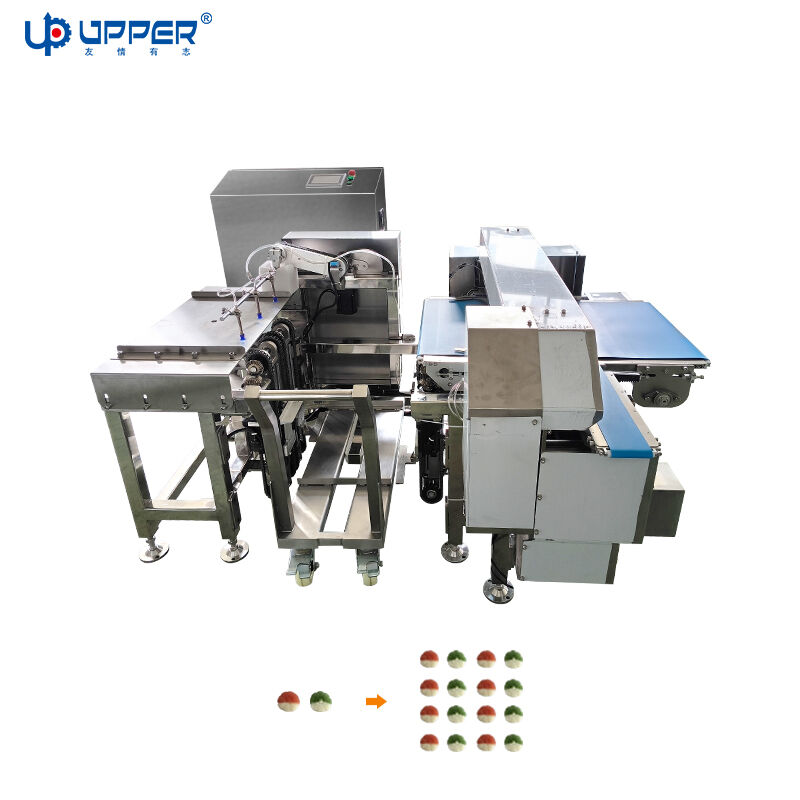 Automatische machine voor het laden en rangschikken van bakplaten voor ijsvellen maanmaanbeignets, automatisch plaatsen van geolied papier