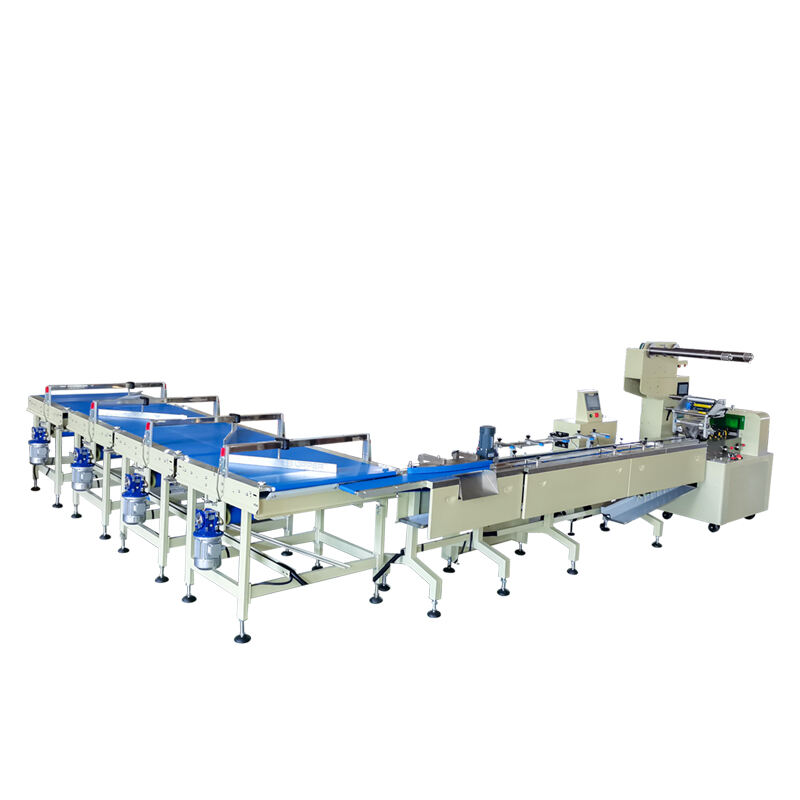 Bubble soap feeding and packaging line automatic horizontal packing machine