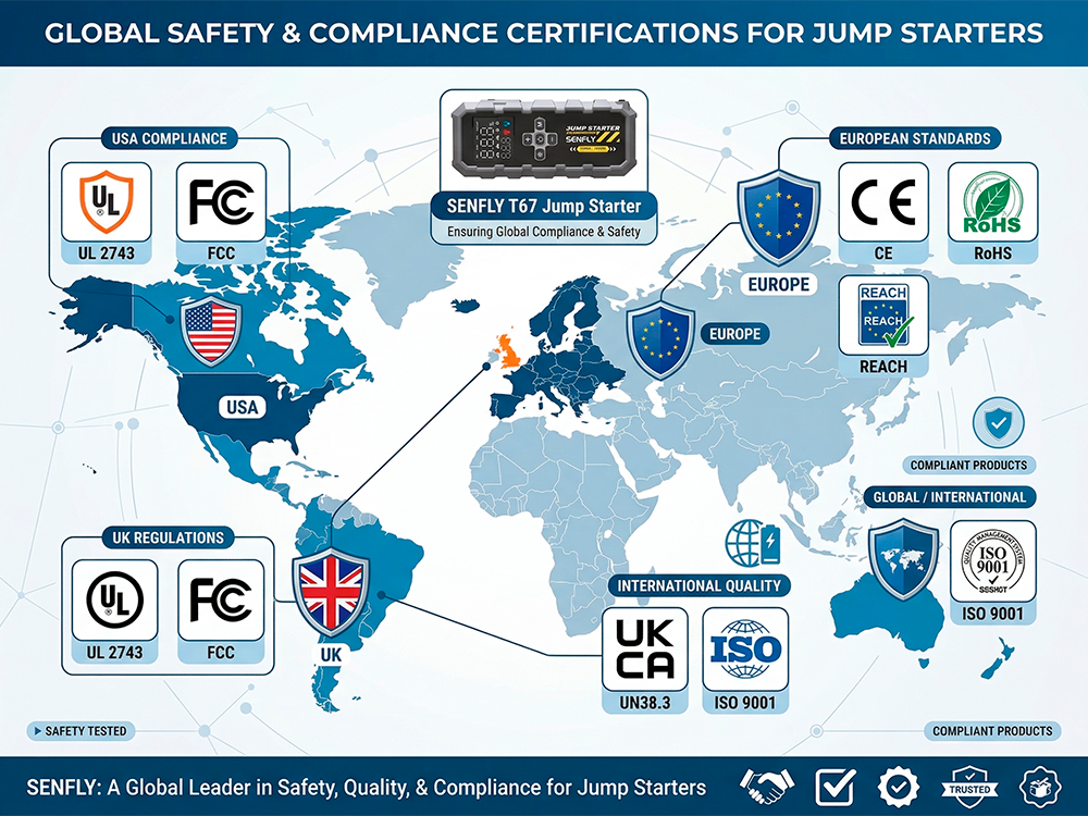 Safety First, Compliance Always: How SENFLY Sets the Global Standard for Jump Starter Safety