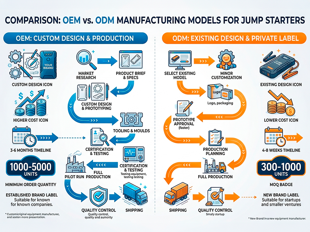 OEM/ODM Jump Starter Services: Complete Guide for Brand Owners & Distributors