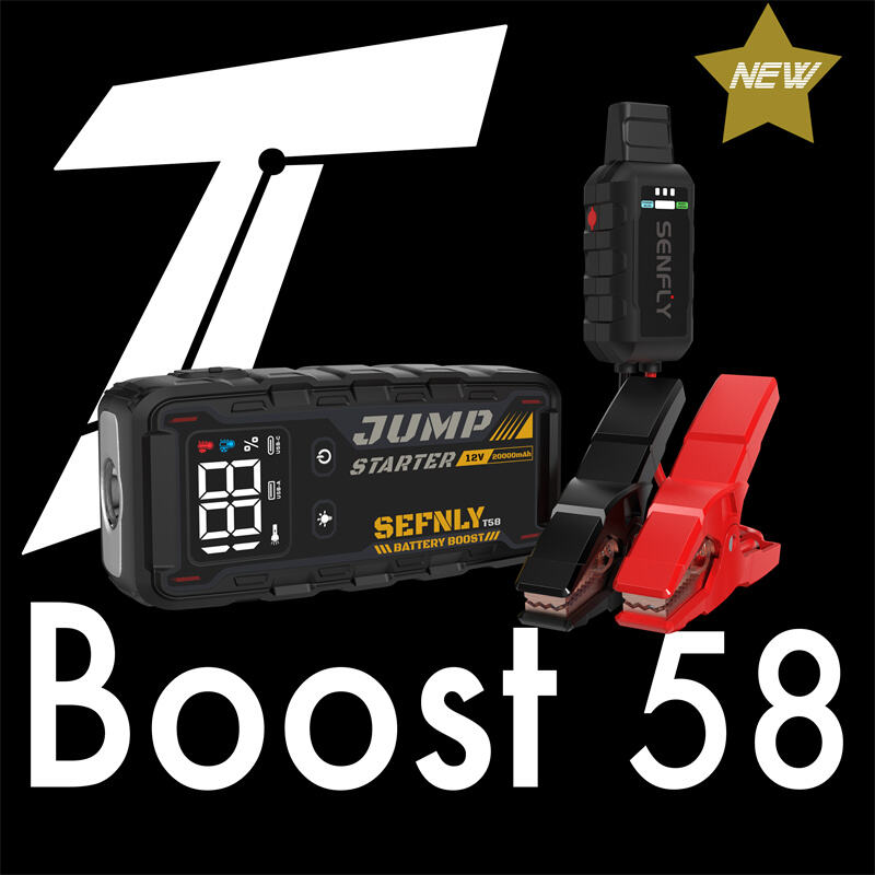 SENFLY 2026 New T58 Car Jump Starter 1600A 12V Portable Battery Booster Up to 8.0L Gas Diesel Engine.