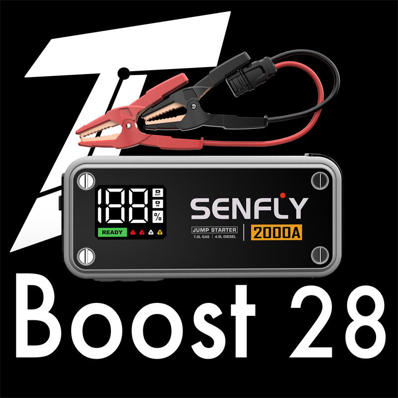 SENFLY T28 Premium Car Jump Starter 1400A 12V DC Portable Battery Booster Up to 7.0L Gas Diesel Engine.