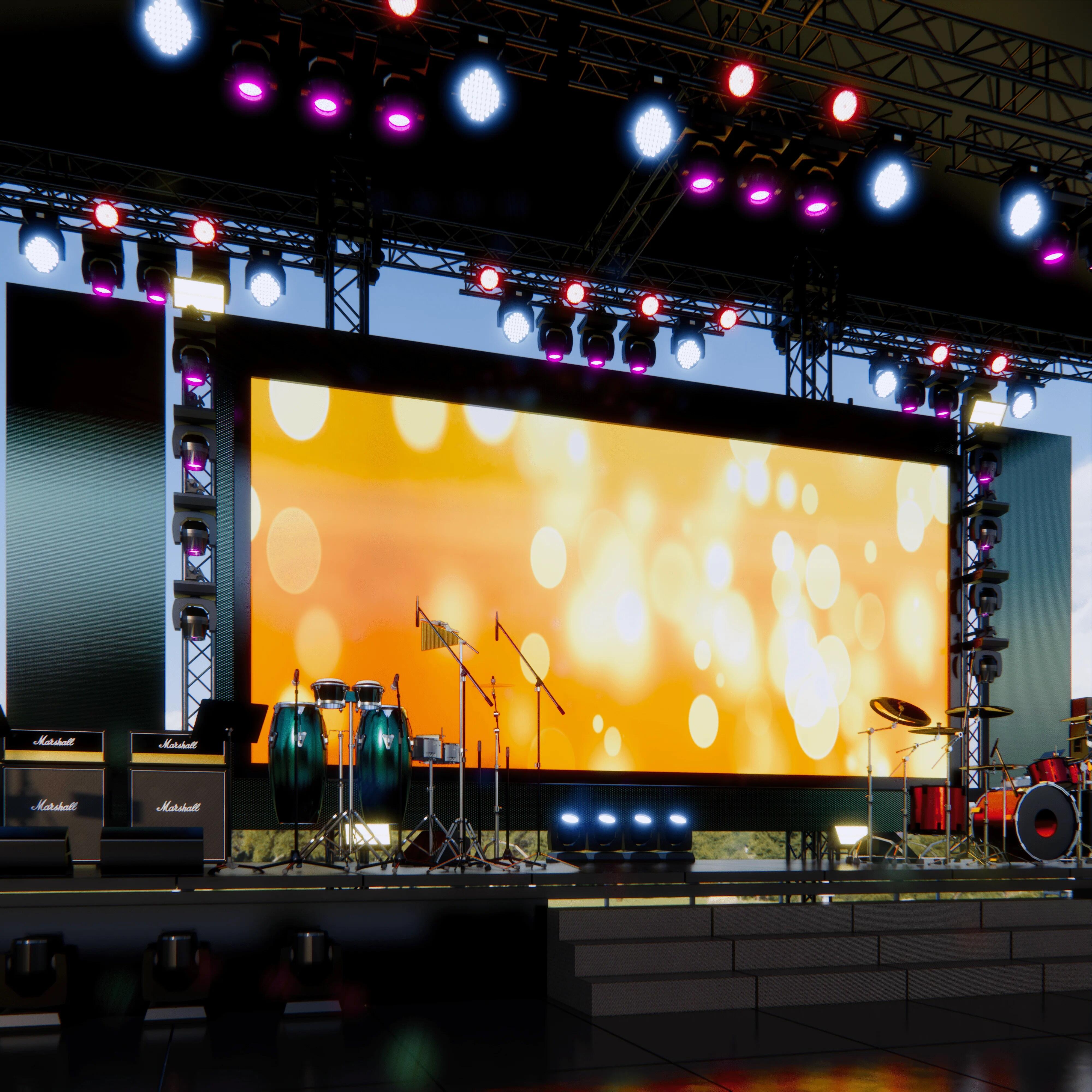 Was sind die Anwendungen von LED-Displays bei Konzerten?