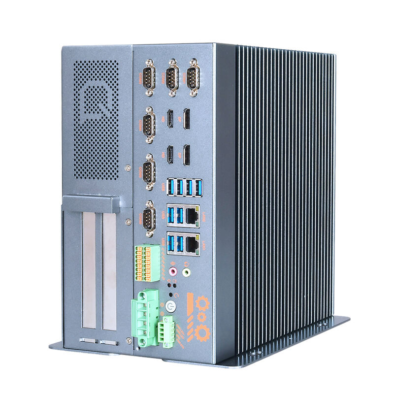 Hochleistungs-AIOT eingebettete Edge-Computing-Kase mit doppelter PCI-Erweiterung 12/13th Gen LGA 1700 h670/Q670 x86 vpro Aluminium-Windemittel ohne Lüfter