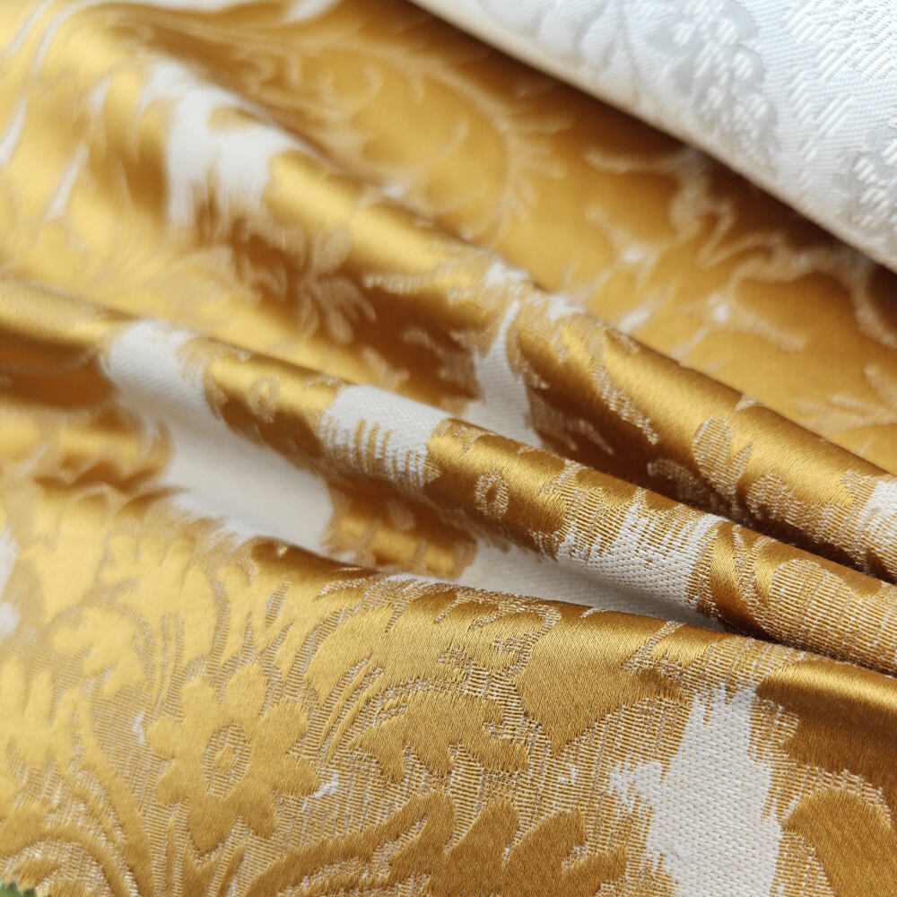 Gold Damask Fabric | Luxurious Damask Weave Materials