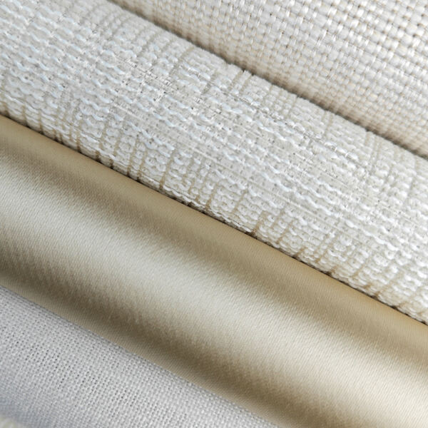 Ivory Curtains | Jacquard Beige & White Linen Curtain Fabric Collection