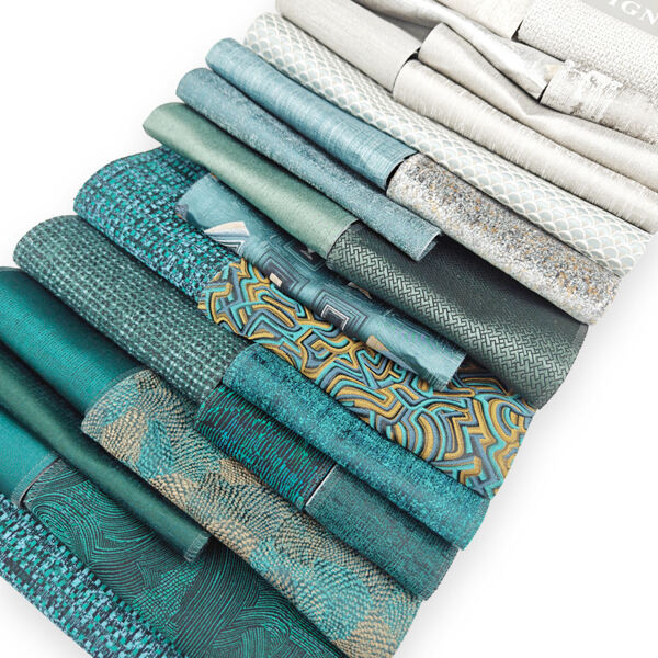 Blue Grey & Emerald Green Upholstery Fabric | Most Comfortable Couch Material