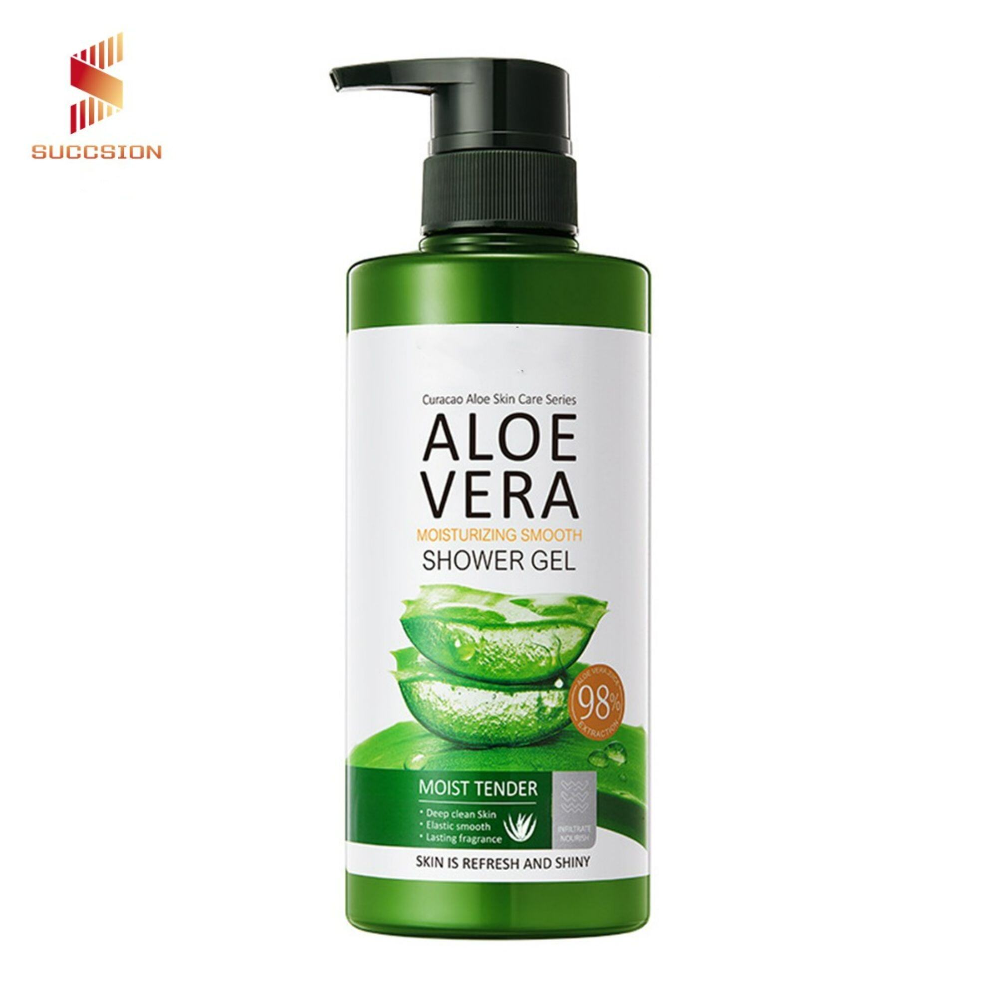 500ml Aloe Vera Moisturizing Cream Shower Gel Gentle Cleansing Body Shower Gel Wholesale