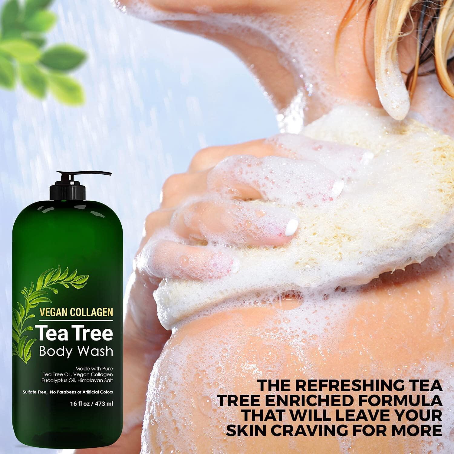 Skin Care Shower Gel Cleansing Moisturizing Tea Tree Body Wash