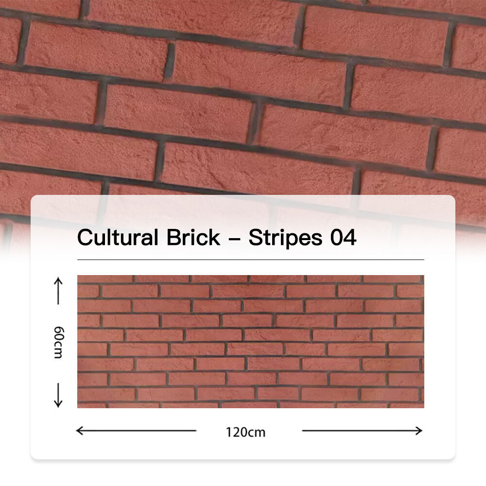 Red and Black Stripes PU Cultural Bricks