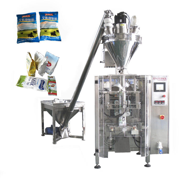 Full automatic vertical coffee starch milk fine powder wheat maize corn flour packing machine