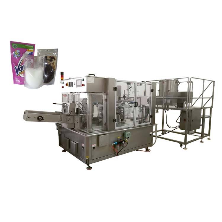 XFG-Y Automatic two head liquid Shampoo lotion detergent doypack stand up bag filling sealing machine