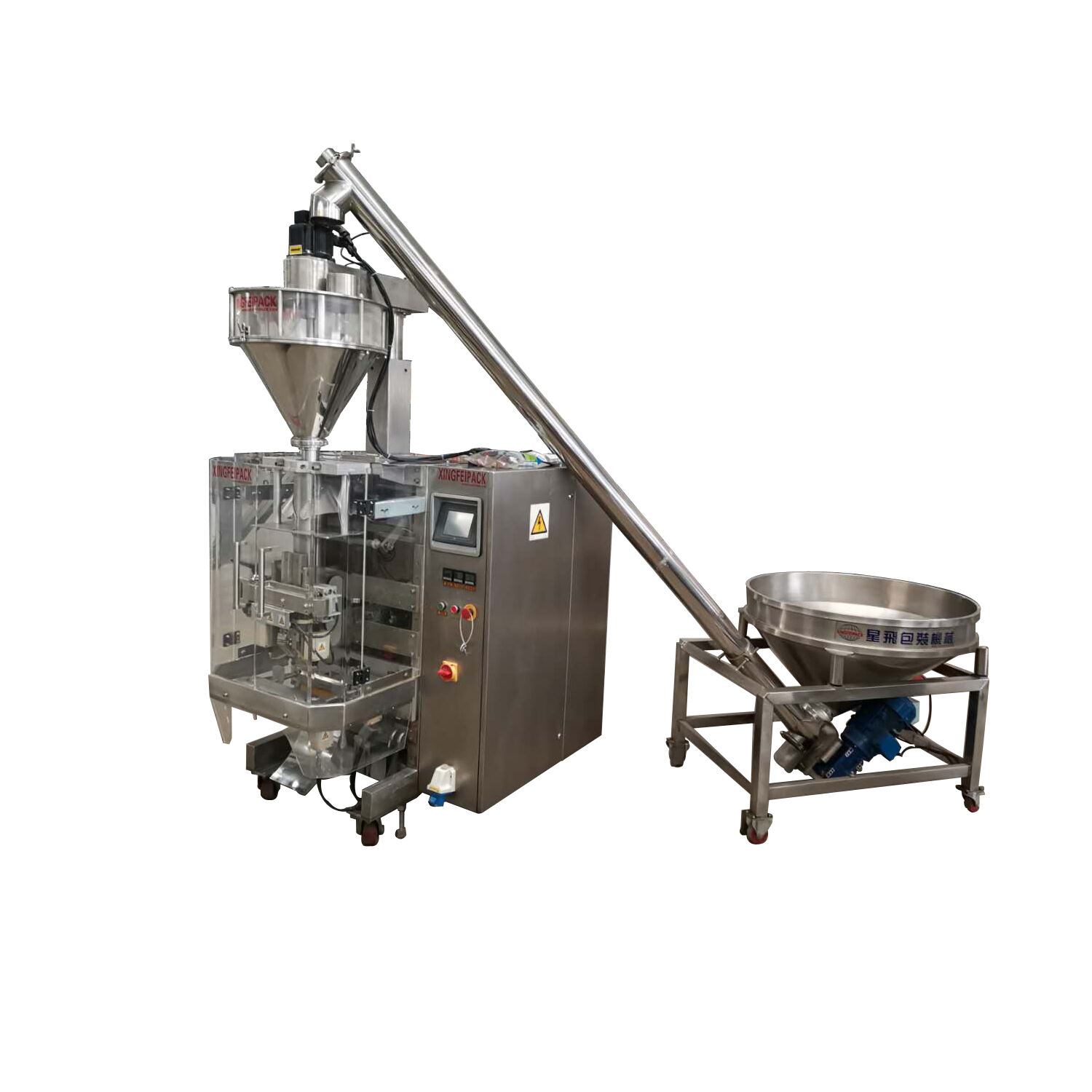 Vertical automatic flour coffee protein milk chili spice dry powder pack filling packing machine