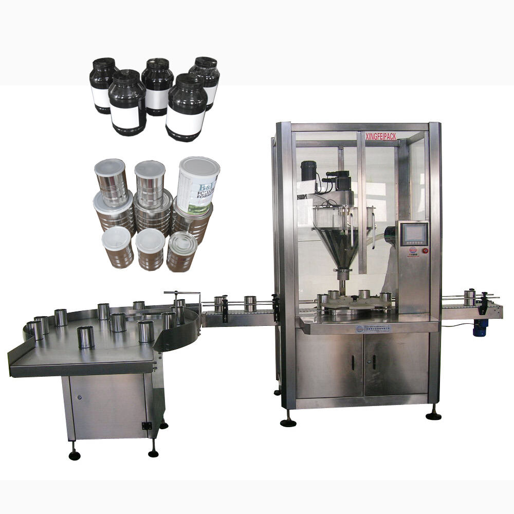 XFF-G Automatic bottle Cans powder feeding filling and Packaging machine