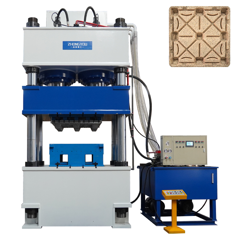 Prensa Hidráulica de Formação de Paletes de Serragem, Prensa Quente de Quatro Colunas de 1250 Toneladas