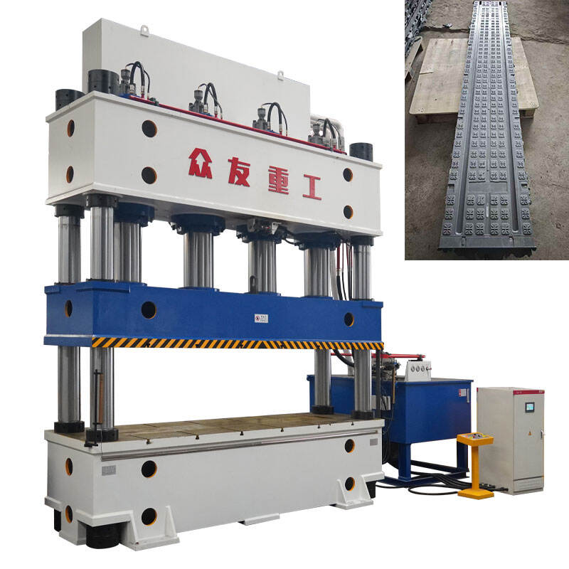 1250T hot press machines     FPR Cable Trays 4 column hydraulic press machine 