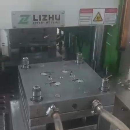 45tons double sliding vertical insert machine for auto speaker conector