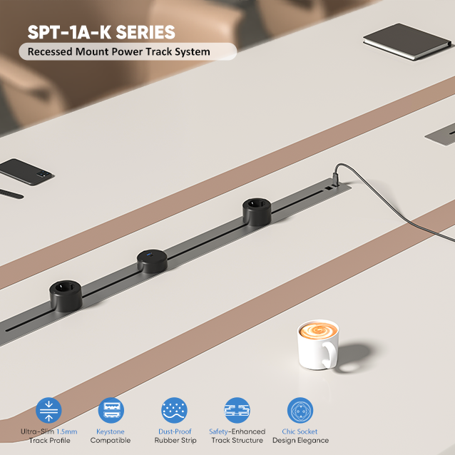 Enhancing Office Connectivity with SPT-1A-K series Recessed Mount Power Track System