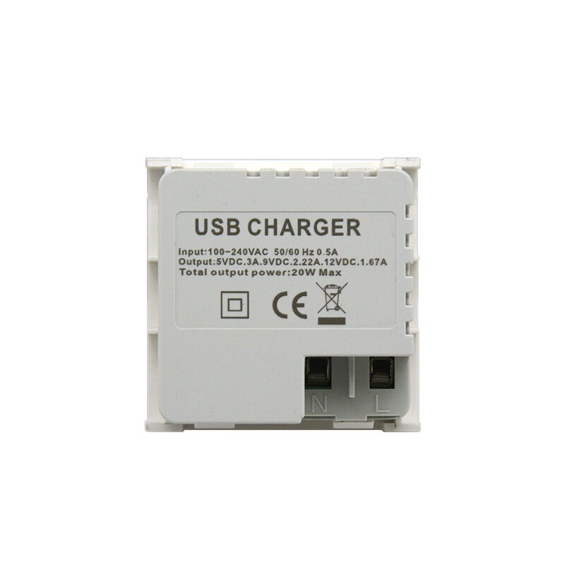 20W Enkel Port Type C PD, QC3.0 Modulaire USB Oplader Socket F21-QC2