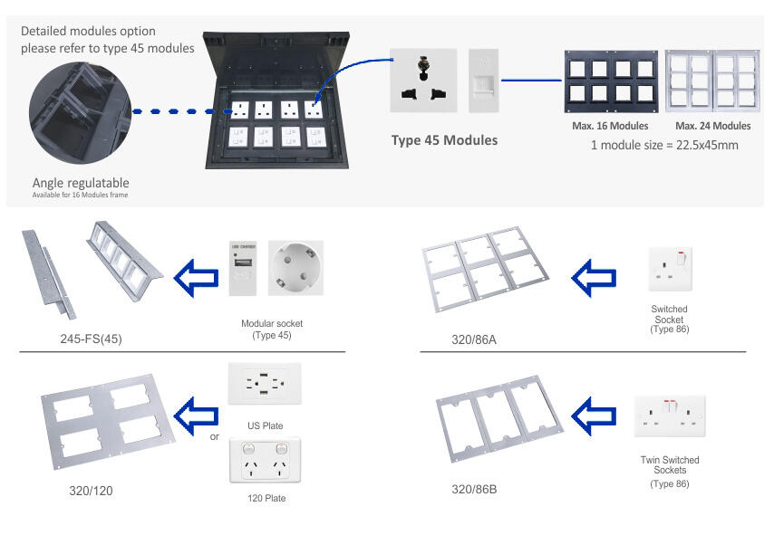 SCF-320C Series Integrated Floor Outlet Boxes factory