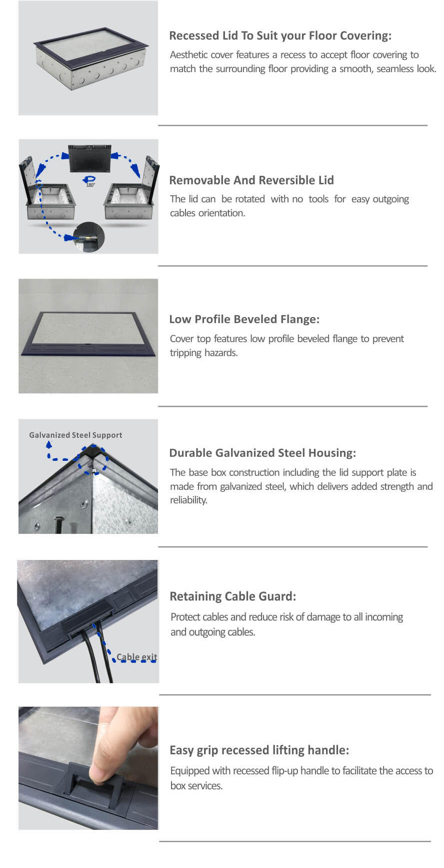 SCF-320C Series Integrated Floor Outlet Boxes manufacture