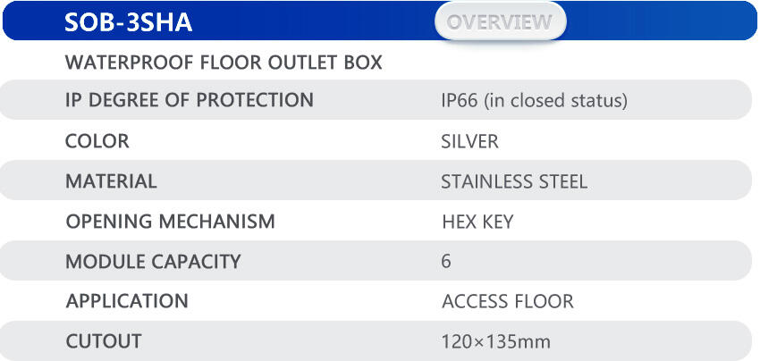 SOB-3SA Series IP66 Waterproof Floor Outlet Boxes supplier