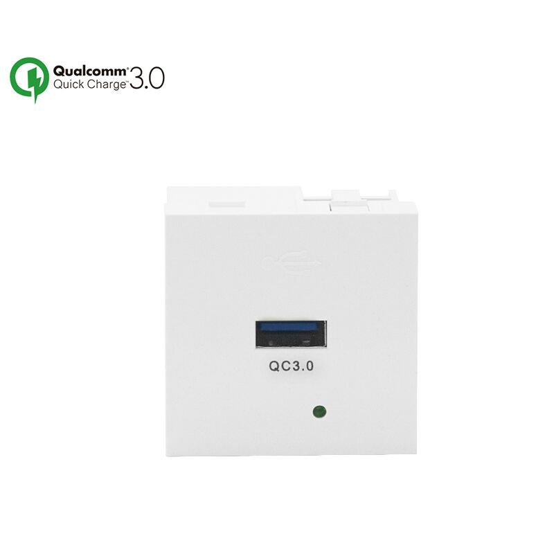 Μοντύλακα Σενδέλισμα Μονό Πόρτα Type A 18W QC3.0 φορτιστής USB F21-QC1