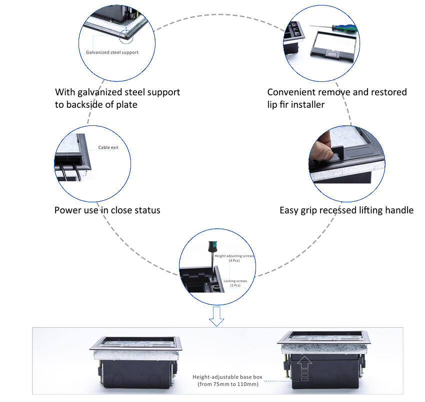 SCF-245P Series Integrated Floor Outlet Boxes supplier