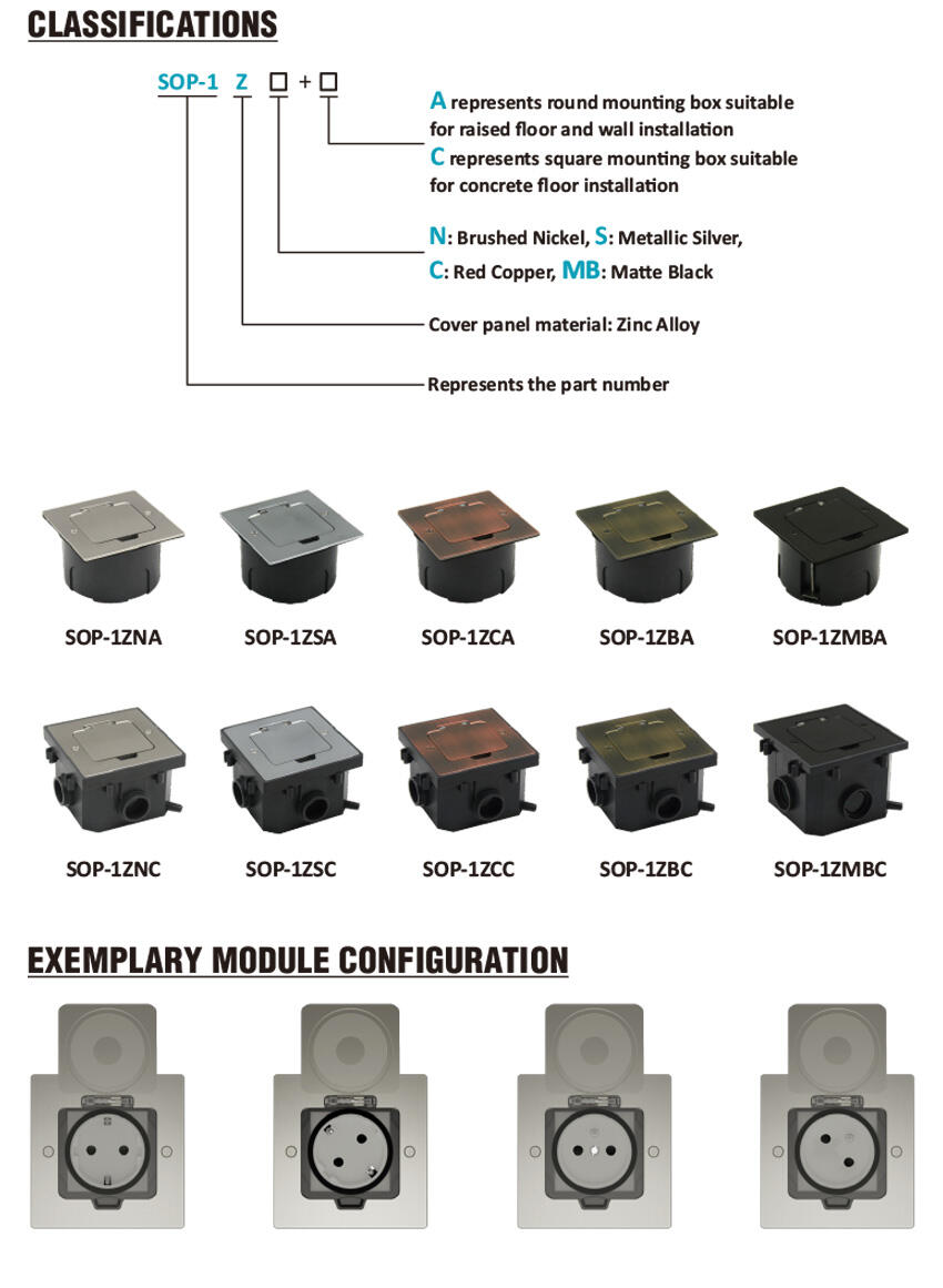 SOP-1 Flip-Up Mini Floor Socket manufacture