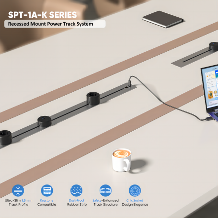 Enhancing Office Connectivity with SPT-1A-K series Recessed Mount Power Track System