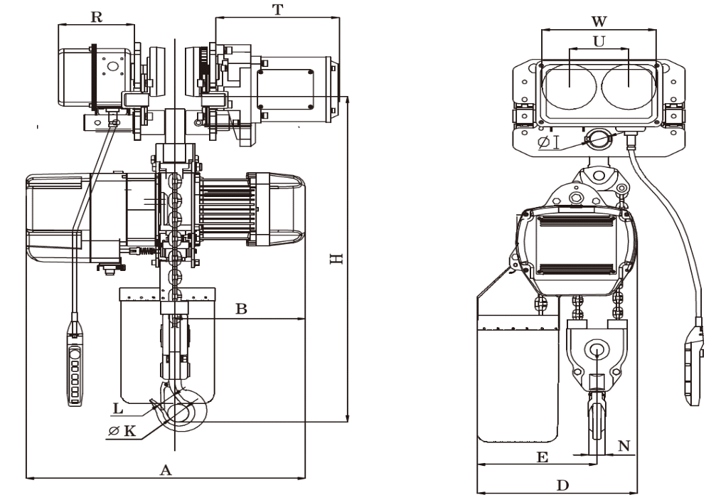 friction clutch chain hoist with motorized trolley-28