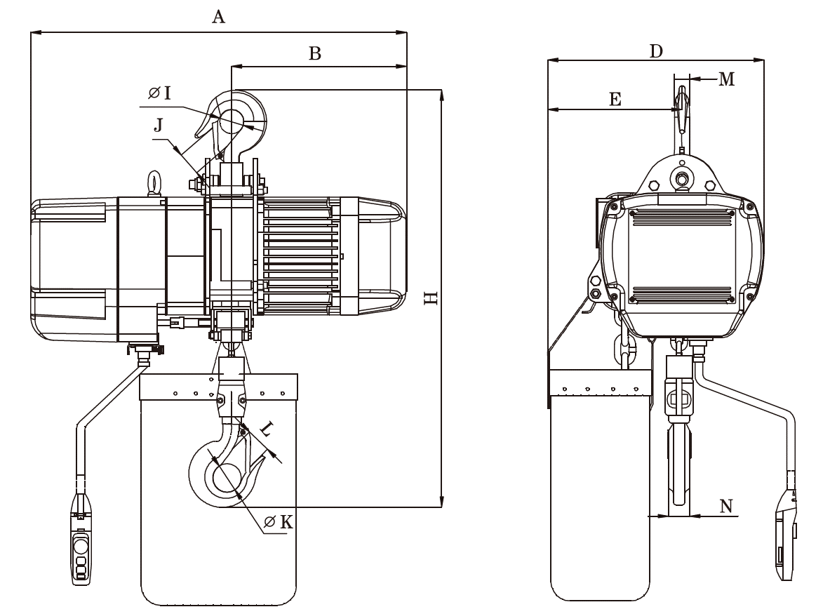 hook type hoist with friction clutch-28