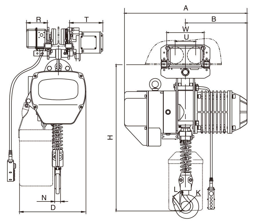 electric chain hoist with electric trolley-36