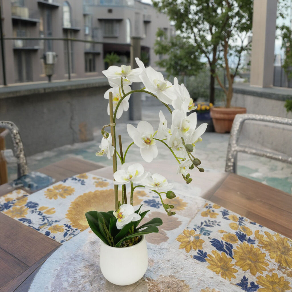 Eco-Friendly Silk Orchid  Flowers With Pot